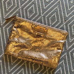 Kate Spade Gold Snakeskin Clutch
